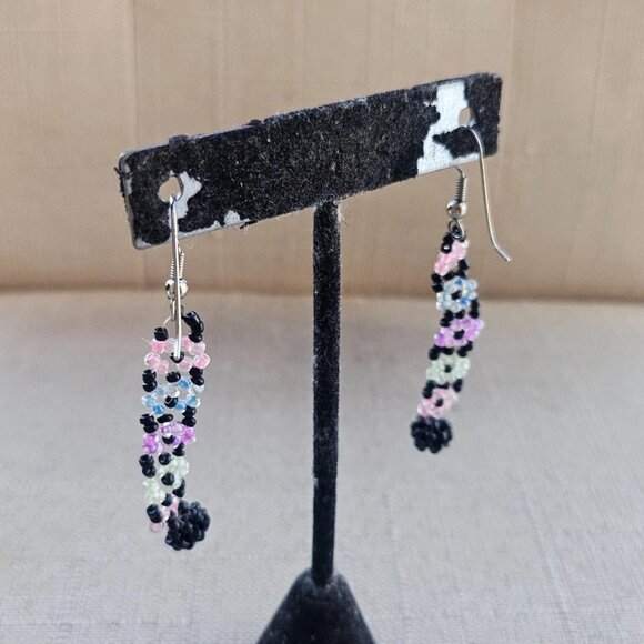 Women Earrings Multi Color Beads Drop Down Fashion Jewelry Earrings - Picture 9 of 10